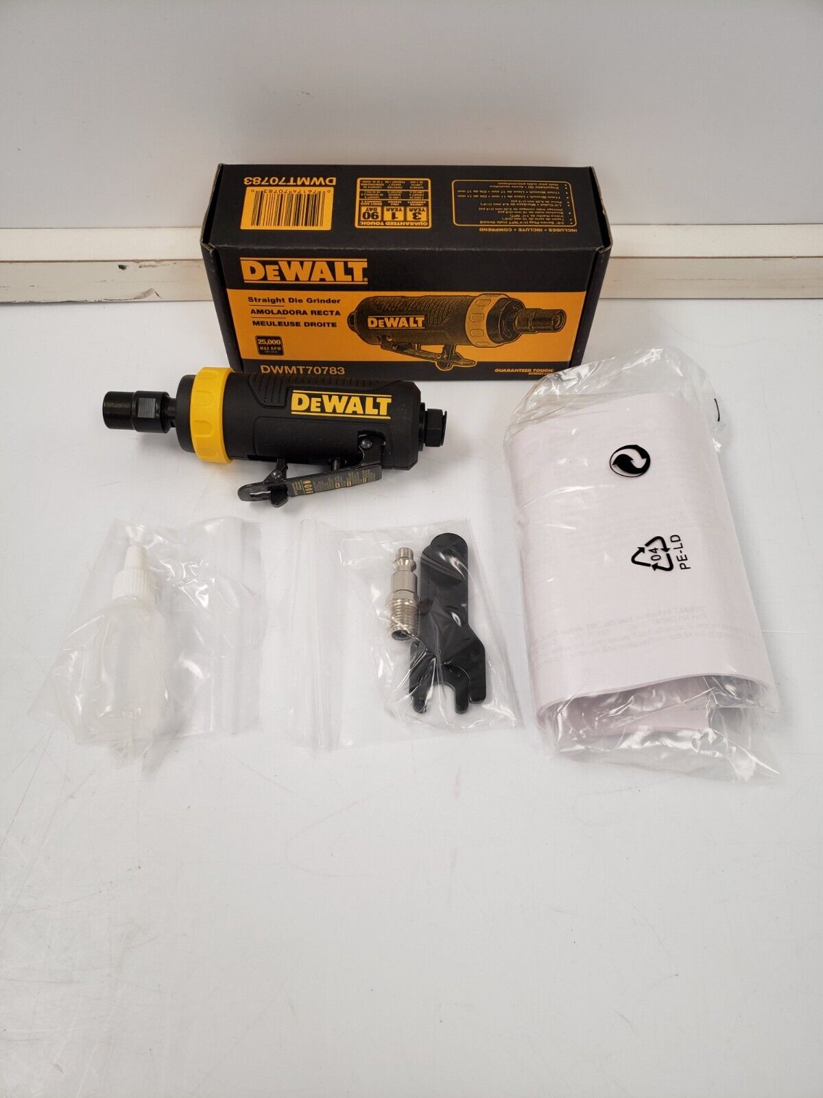 DEWALT DWMT70783 1/4-Inch Die Grinder with 2.5 Amp Motor - Professional Power Tool for Metal Grinding, Sanding & Polishing - Ideal for Automotive, Metalworking & DIY Projects