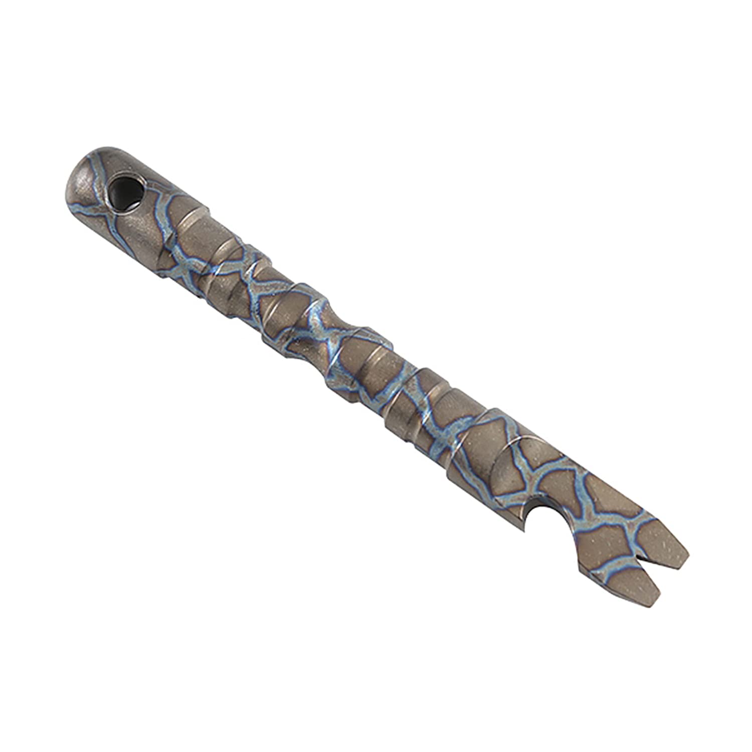 Premium Titanium Crowbar Nail Puller Pry Bar with Bottle Opener - Durable EDC Multi-Tool for Camping, Survival & DIY Projects (Burnt Titanium Finish) - Perfect for Outdoor Adventures, Home Repairs & Emergency Kits