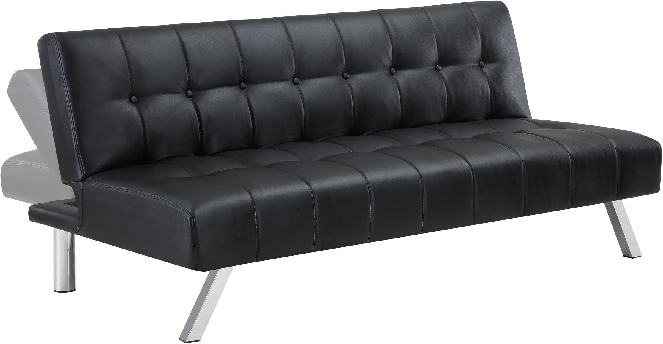 Office Star Sawyer Futon [SYR] - Comfortable Convertible Sofa Bed for Small Spaces, Guest Rooms & Dorm Rooms - Modern Sleeper Futon with Sturdy Metal Frame - Perfect for Apartments, Studios & Home Offices