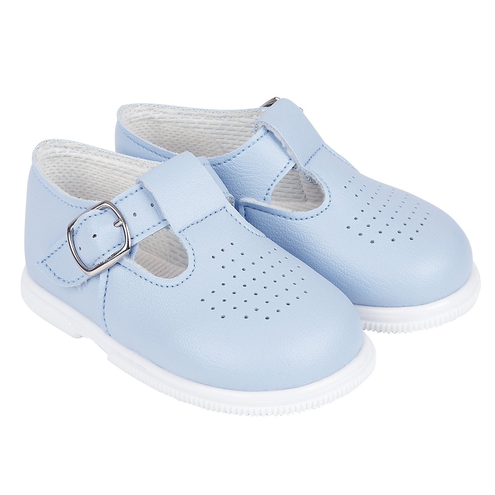 Light Blue T-Bar Hard Sole Shoes for Women | Comfortable & Stylish Flats for Casual Wear, Work, and Everyday Outfits