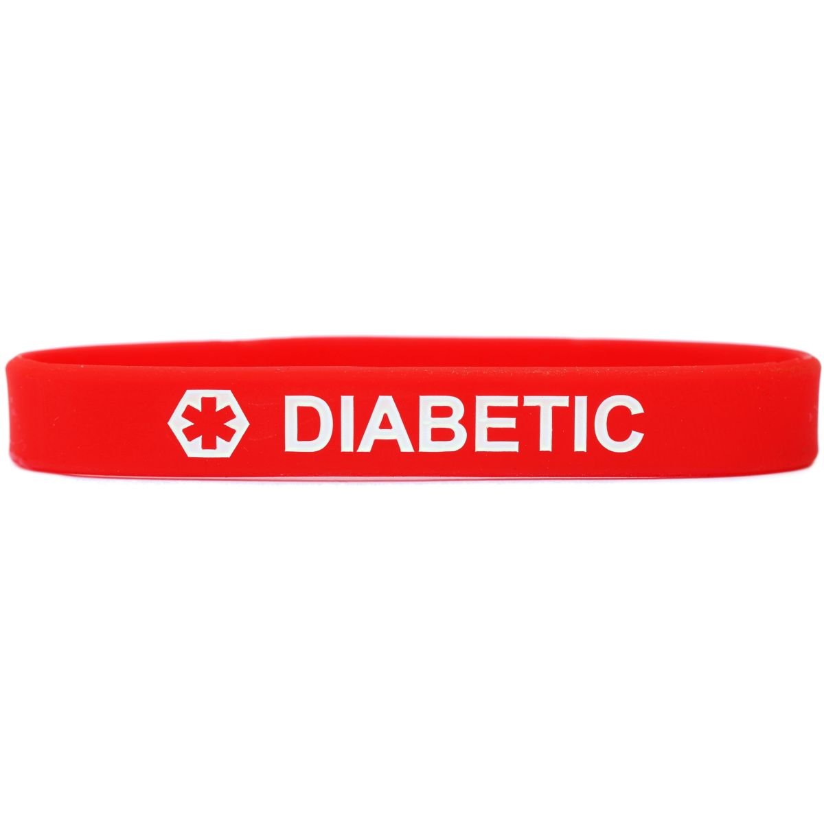 Diabetic Medical Alert Bracelet for Men & Women - Red Adjustable Wristband for Emergency Health ID - Perfect for Daily Wear, Travel & Outdoor Activities