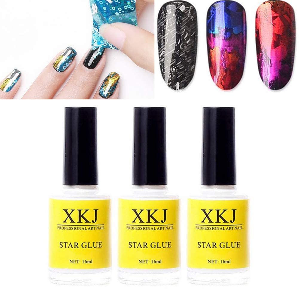 Nailwind Nail Art Foil Glue Gel - Professional Adhesive for Foil Stickers & Nail Decorations (16ml Bottle, White) | Perfect for DIY Nail Art, Salon Manicures & Foil Transfer Designs