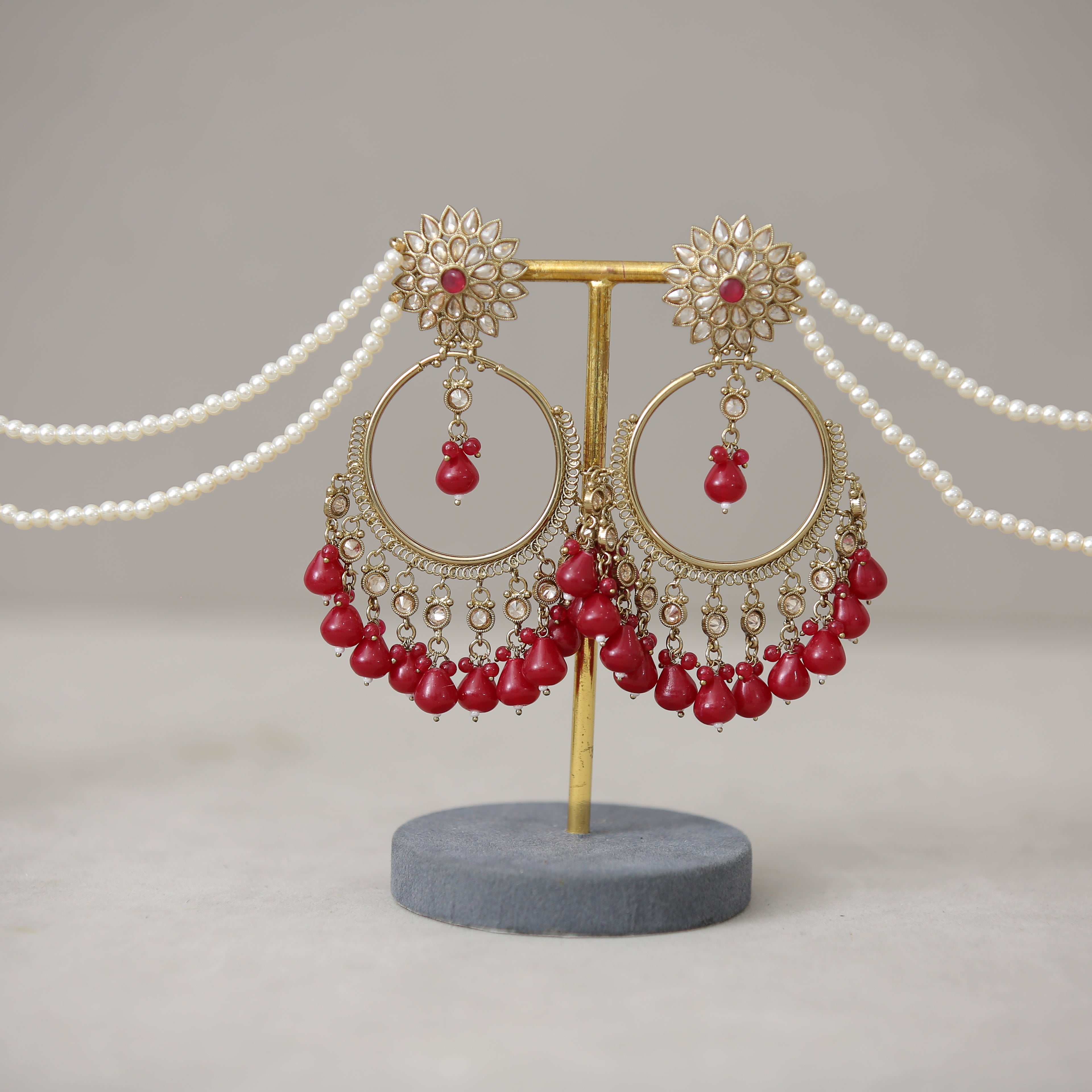 Juhi Stone Earrings for Women – Handmade Boho Dangle Jewelry – Perfect for Weddings, Parties & Everyday Wear