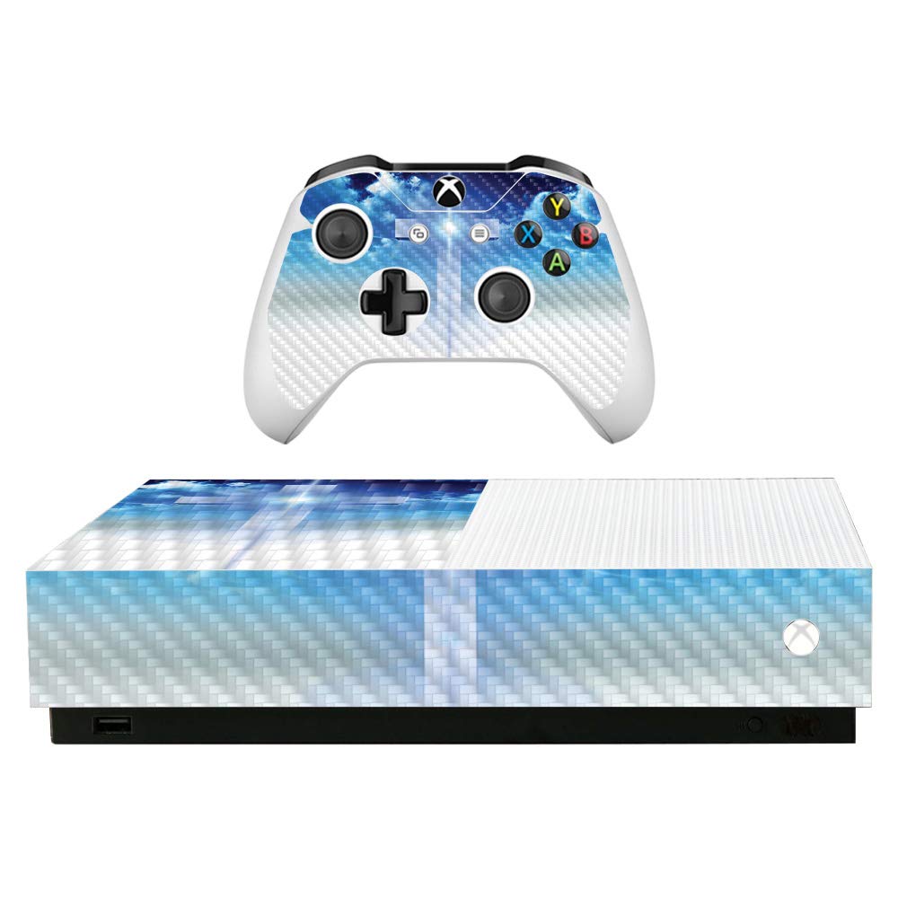 Premium Carbon Fiber Skin for Microsoft Xbox One S All-Digital Edition - Protective & Durable Textured Cover | Easy to Apply, Remove & Change Styles | Made in USA | Perfect for Gaming Protection & Customization