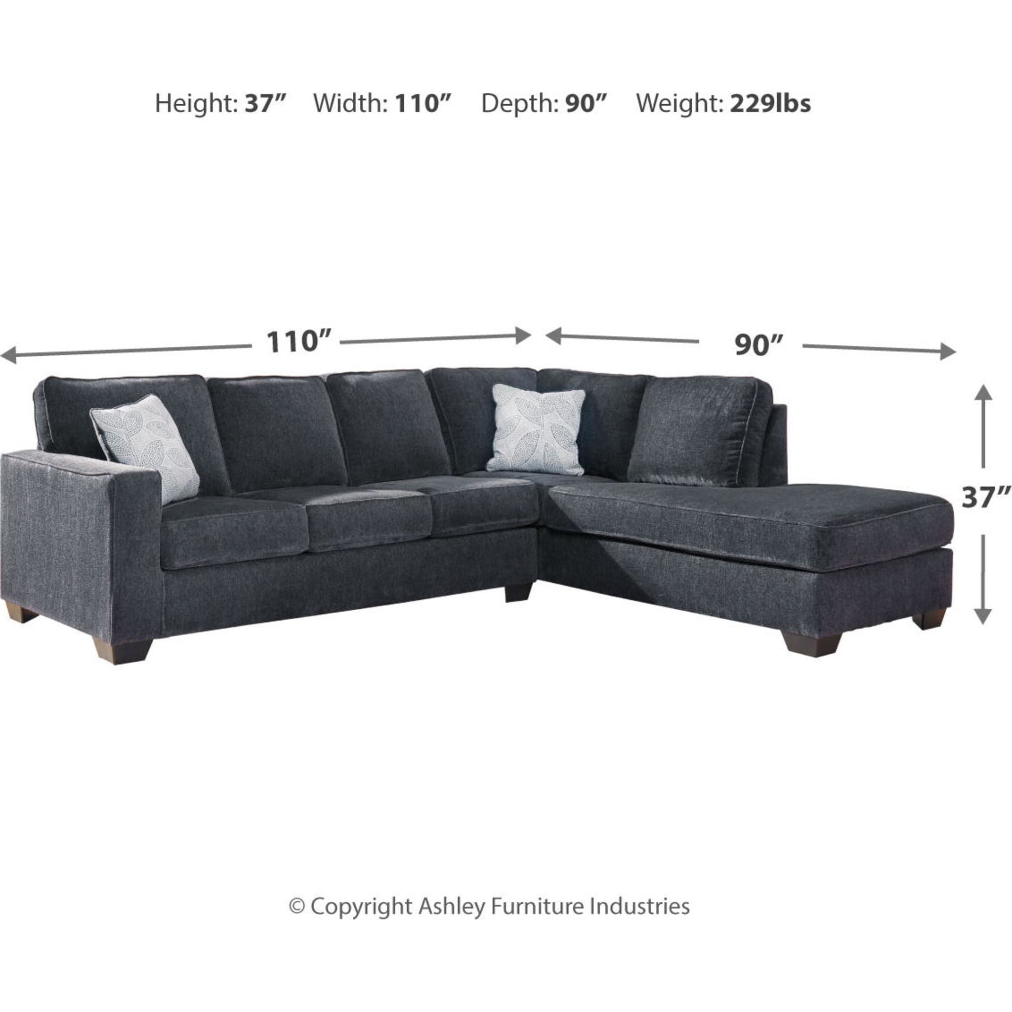 Altari 2-Piece Sleeper Sectional Sofa with Chaise Lounge - Convertible Sleeper Sofa Bed for Small Spaces, Living Room & Guest Room Furniture - Comfortable Modern L-Shaped Couch with Storage