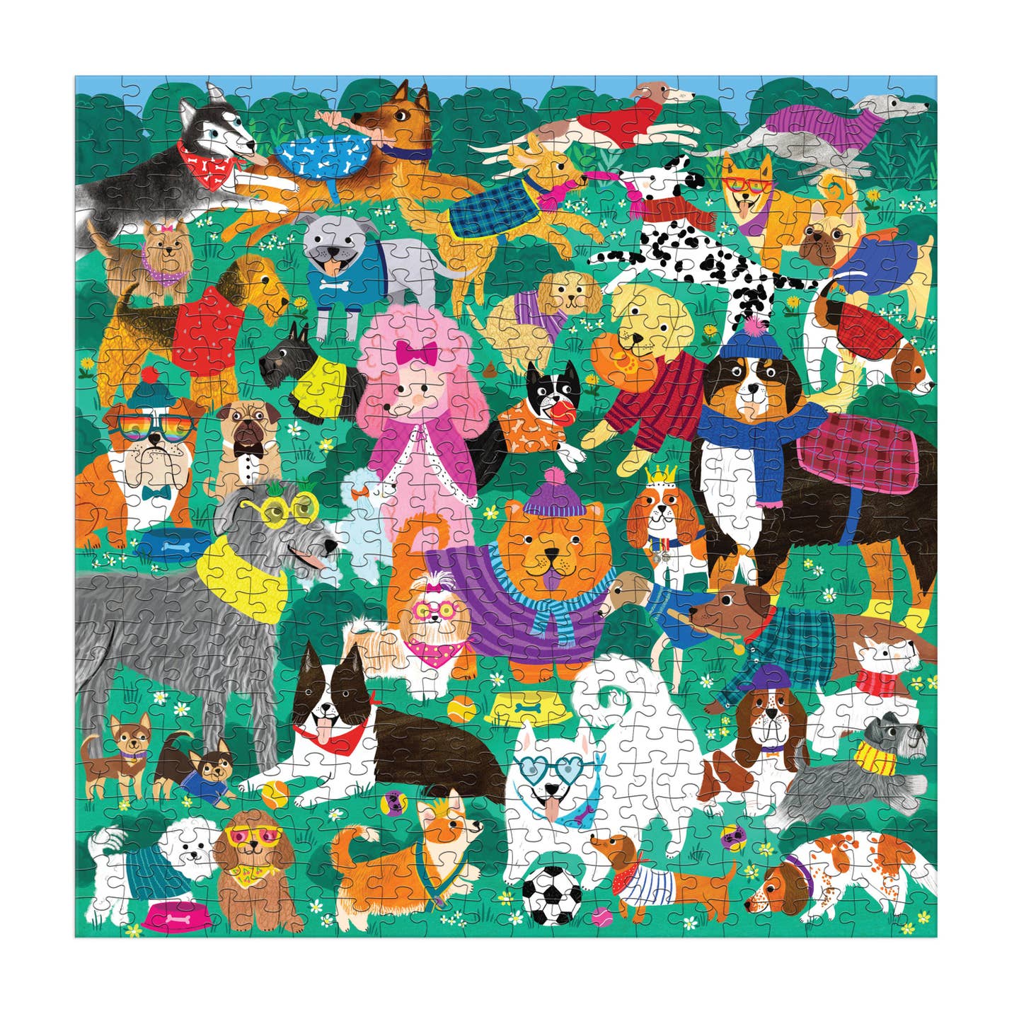 500 Piece Jigsaw Puzzle - Doggone Days Fun Animal Puzzle for Adults & Kids - Perfect for Family Game Nights & Relaxation