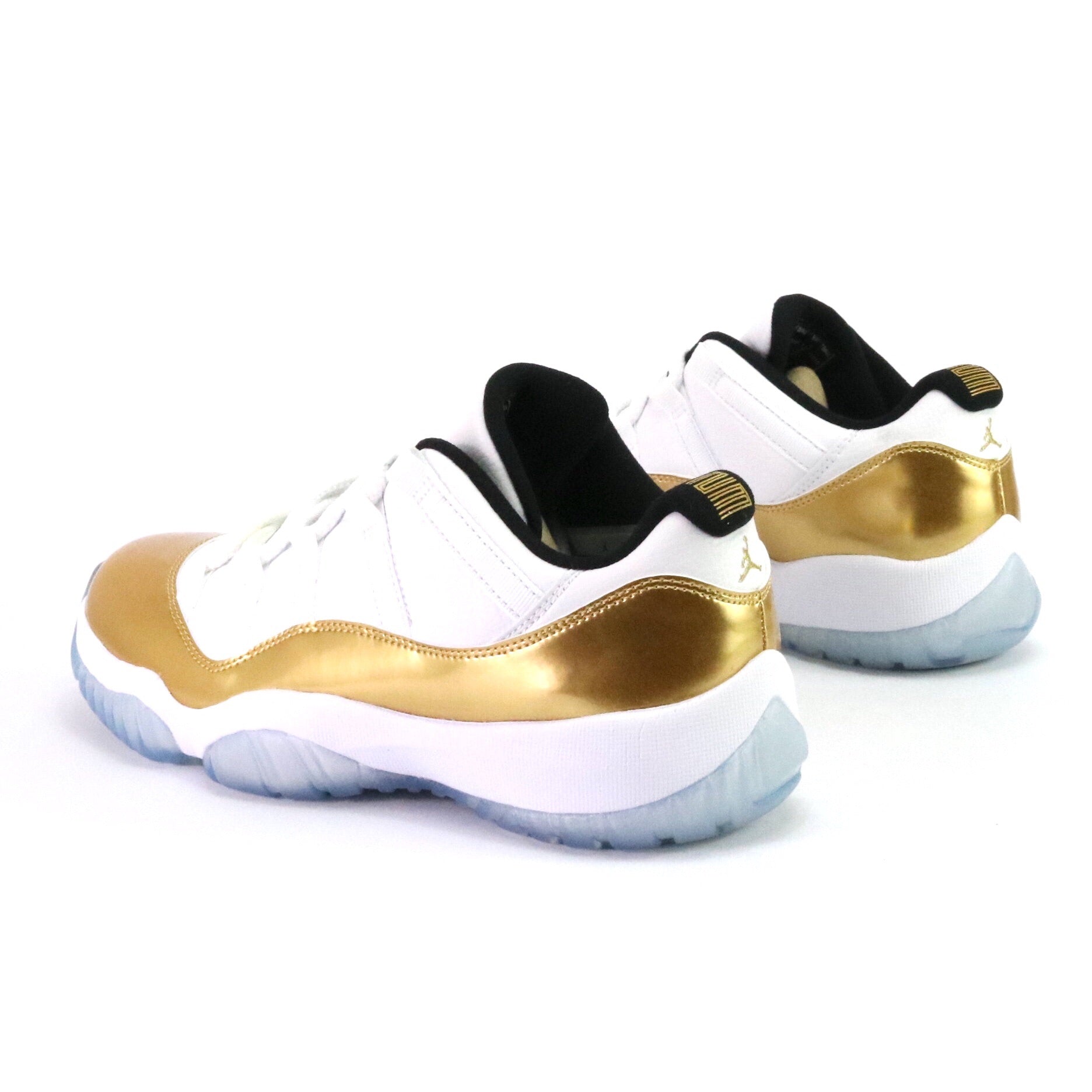 Air Jordan 11 Retro Low Closing Ceremony Sneakers - White/Metallic Gold/Black Basketball Shoes for Men | Perfect for Streetwear & Casual Outfits