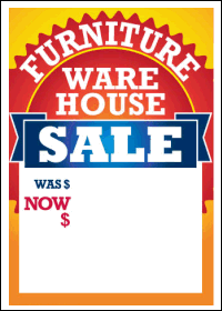 100-Pack Sale Tags for Furniture Warehouse Clearance - Perfect for Retail Stores, Garage Sales & Discount Events