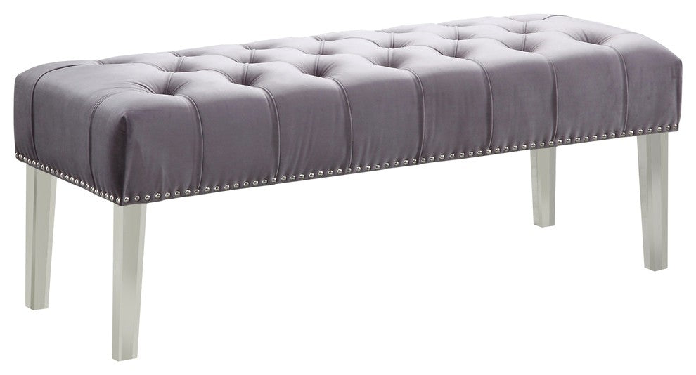 Modern Tufted Bench - Upholstered Storage Ottoman with Button Tufting, Perfect for Bedroom, Living Room & Entryway - Stylish and Functional Home Decor