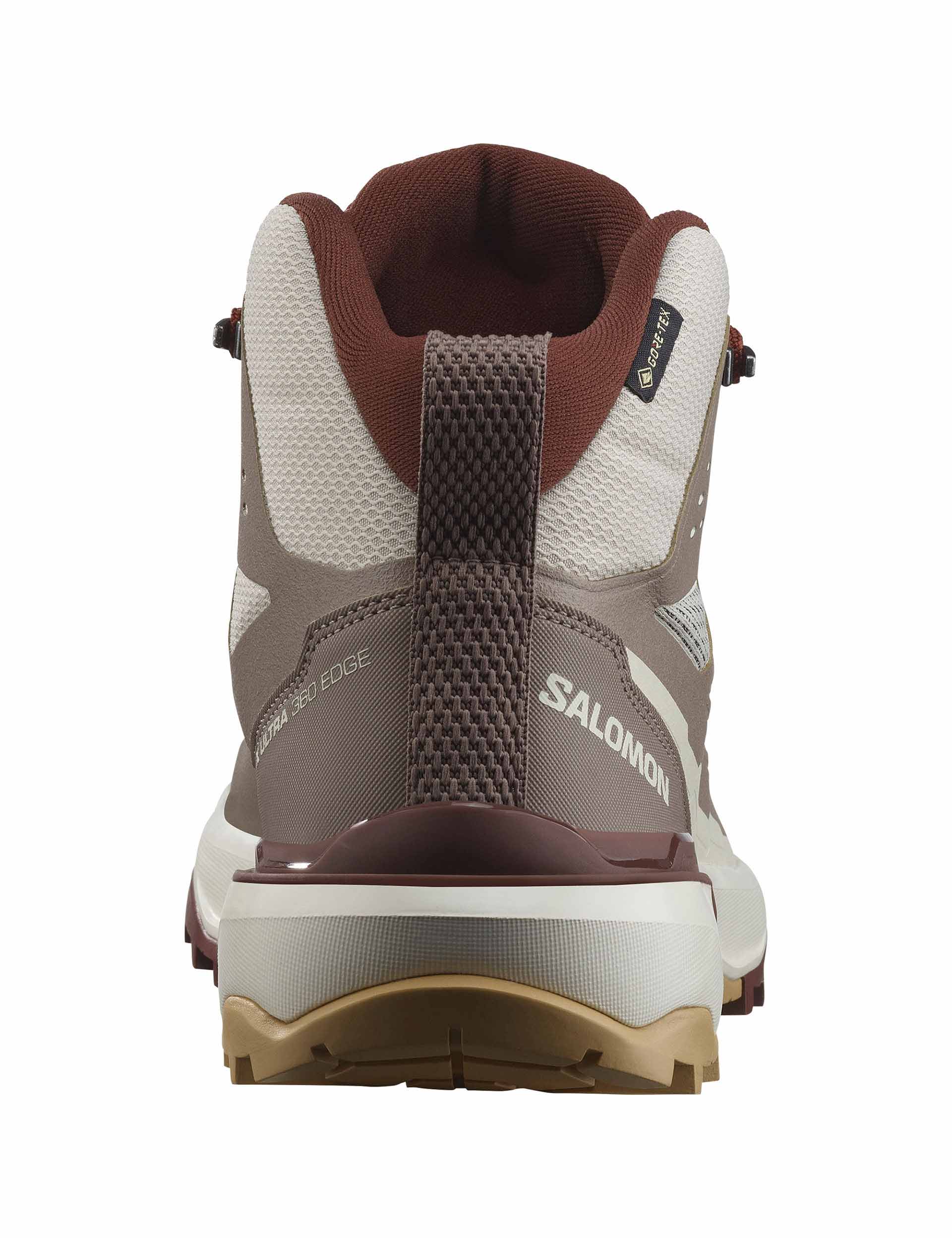 X Ultra 360 Edge Mid Gore-Tex Hiking Boots for Men - Waterproof & Breathable - Silver Cloud/Iron/Rum Raisin - Perfect for Mountain Trekking & Outdoor Adventures