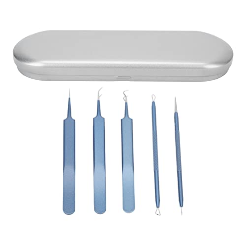 5-Piece Blackhead Remover Kit - Stainless Steel Acne Needle Tool Set for Pimple Popping & Comedone Extraction - Perfect for Facial Care & At-Home Skincare Routine