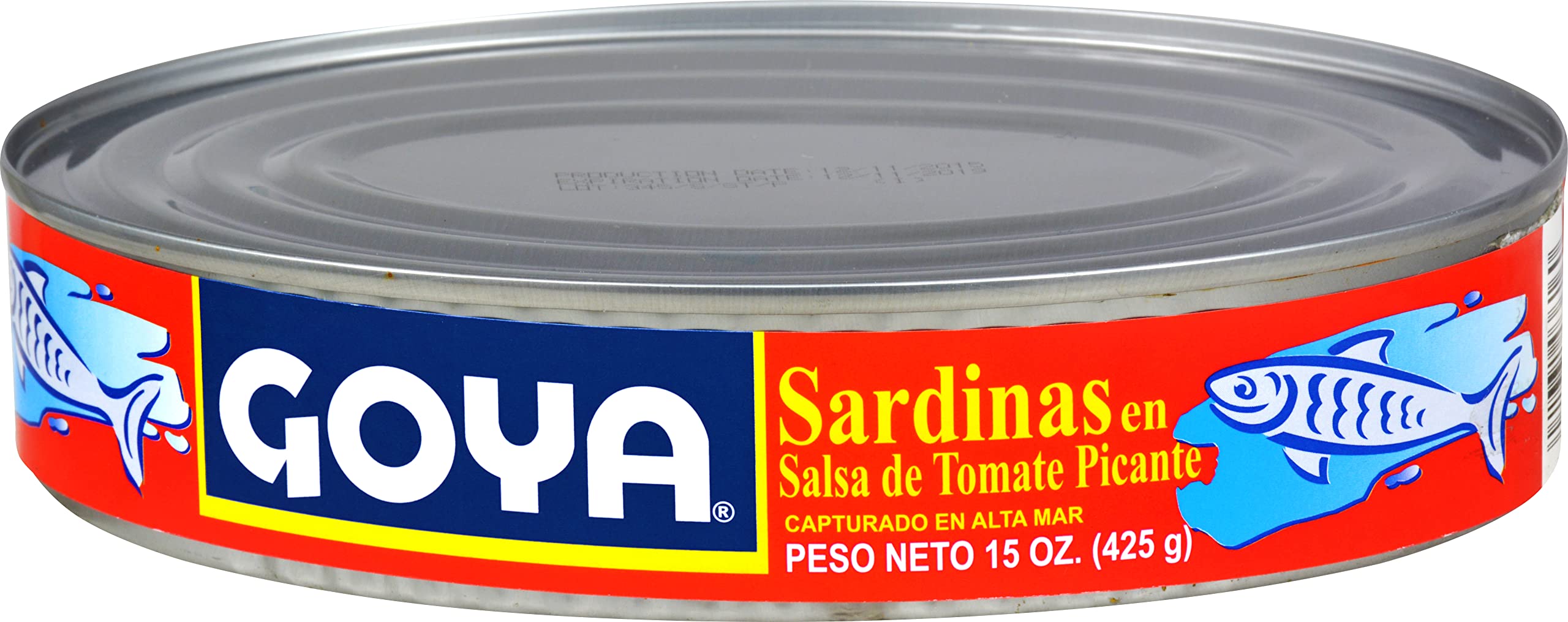 Goya Foods Sardines in Hot Tomato Sauce, 15 Oz (Pack of 24) - Canned Fish for Pantry Stock, Emergency Food Supply & Quick Meals