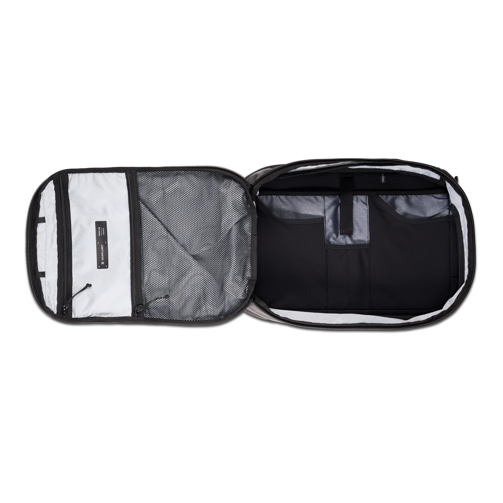 **HEIMPLANET Transit Line DAYPACK 24L Waterproof Backpack - Laptop Compartment & Clamshell Opening - Durable DYECOSHELL Material - Supports 1% for The Planet (Black) - Perfect for Travel, Commuting & Outdoor Adventures**