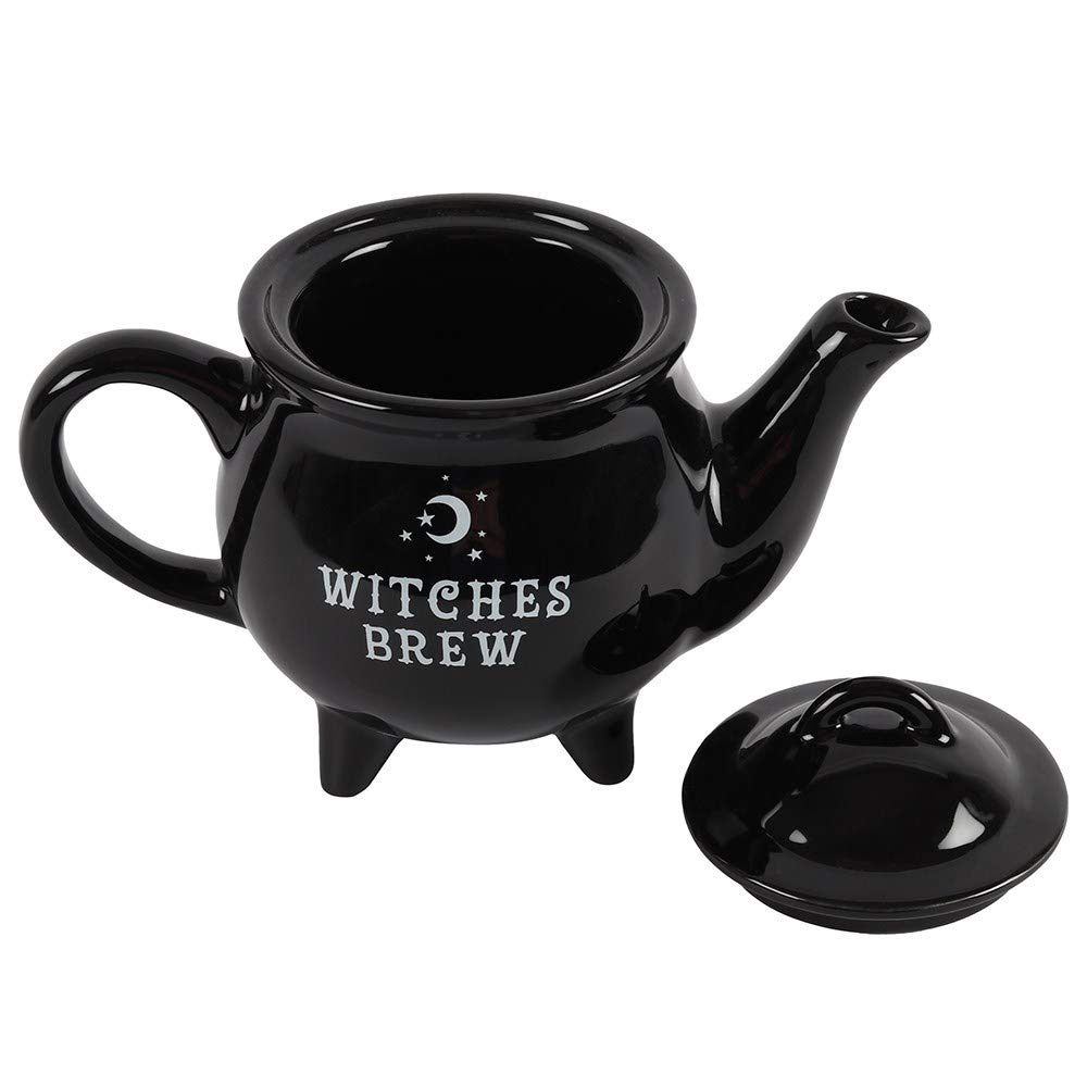 Witches Brew Ceramic Black Tea Pot - Handcrafted Gothic Teapot for Loose Leaf Tea | Perfect for Halloween, Gothic Decor & Tea Parties