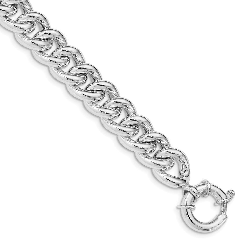 925 Sterling Silver Polished Curb Link Bracelet for Women - 7.75 Inch Adjustable Luxury Jewelry Gift for Birthday, Anniversary & Special Occasions | Elegant Everyday Wear & Party Accessory