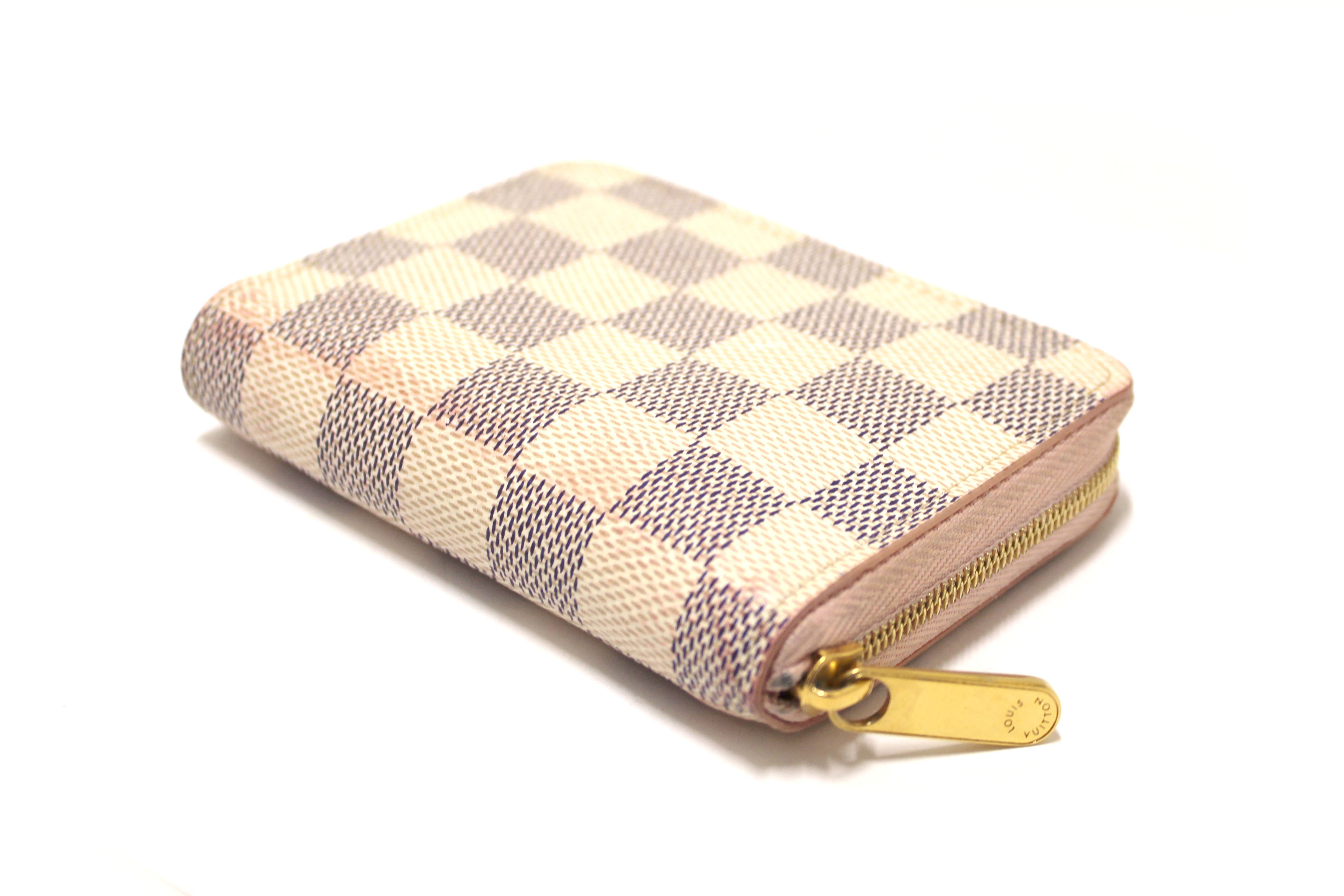 Authentic Louis Vuitton Damier Azur Zippy Coin Purse & Wallet - Compact Luxury Organizer for Cards, Cash & Coins | Perfect for Travel, Everyday Use & Gift Giving