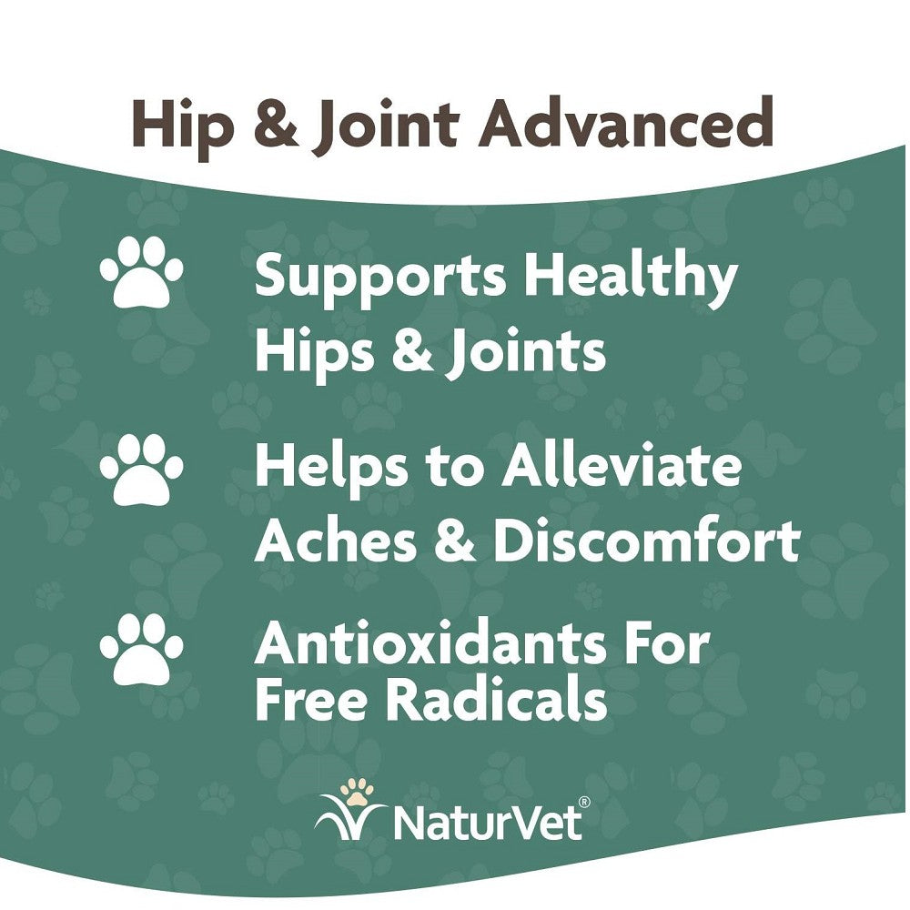 Senior Wellness Hip & Joint Advanced Dog Chewable Tabs - Glucosamine & Chondroitin Supplement for Senior Dogs - Supports Mobility & Joint Health - Perfect for Active & Aging Dogs