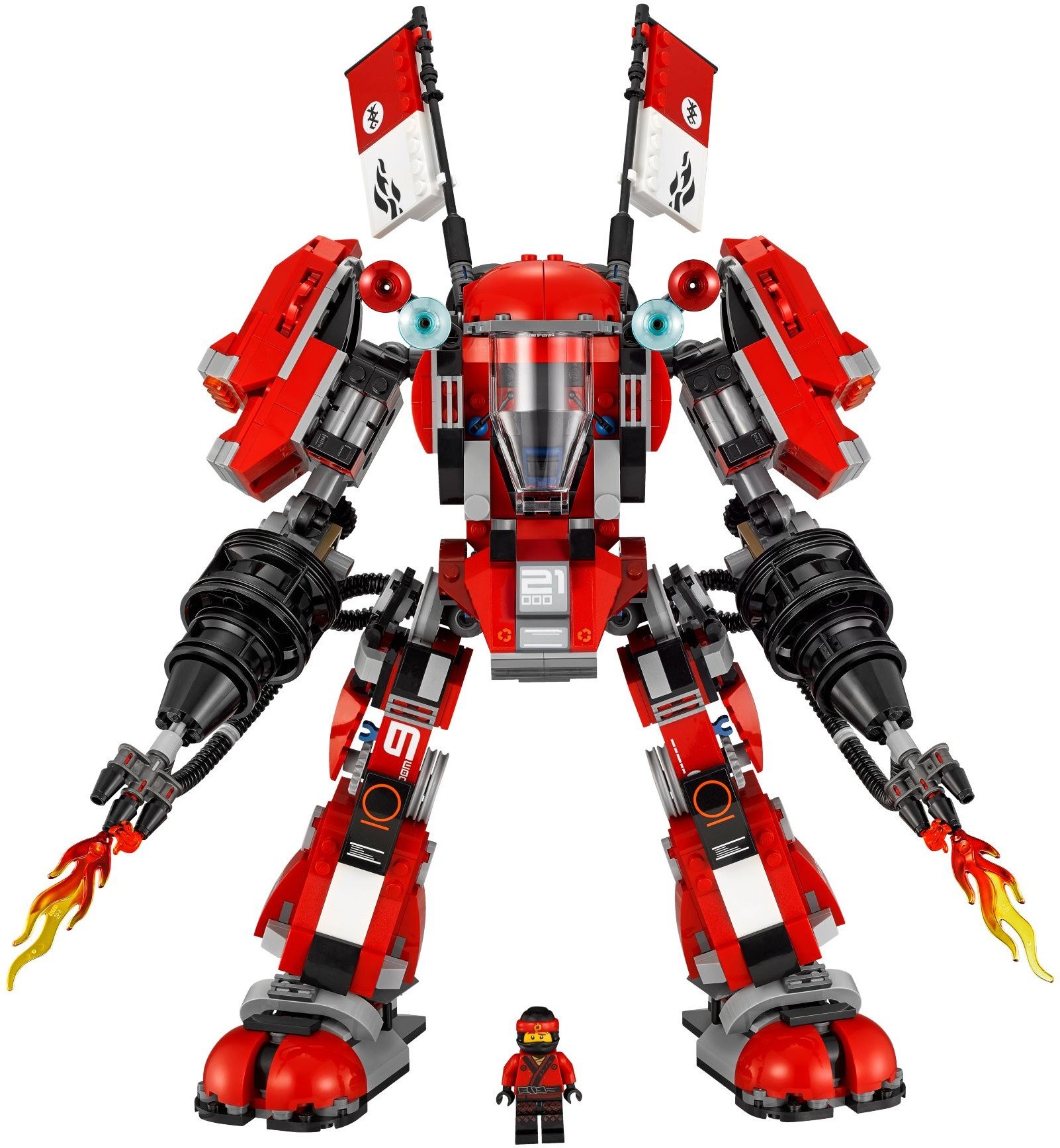 LEGO Ninjago Fire Mech Building Set - 71738 Ninja Robot Toy for Kids, Boys & Girls Ages 6+ - Creative Construction Play for Birthday & Holiday Gifts - Perfect for Action-Packed Ninja Adventures & Display