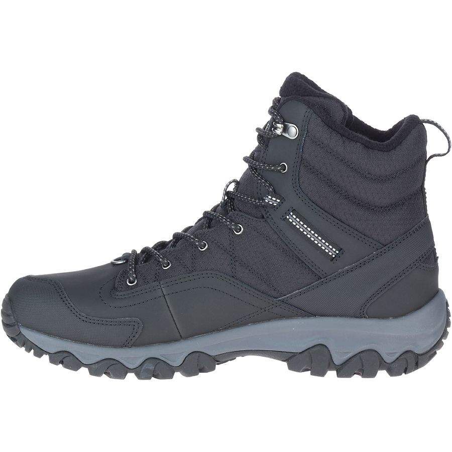 Merrell Thermo Akita Mid WP Waterproof Hiking Boots for Men - Warm Winter Snow Boots for Outdoor Trekking & Mountain Adventures