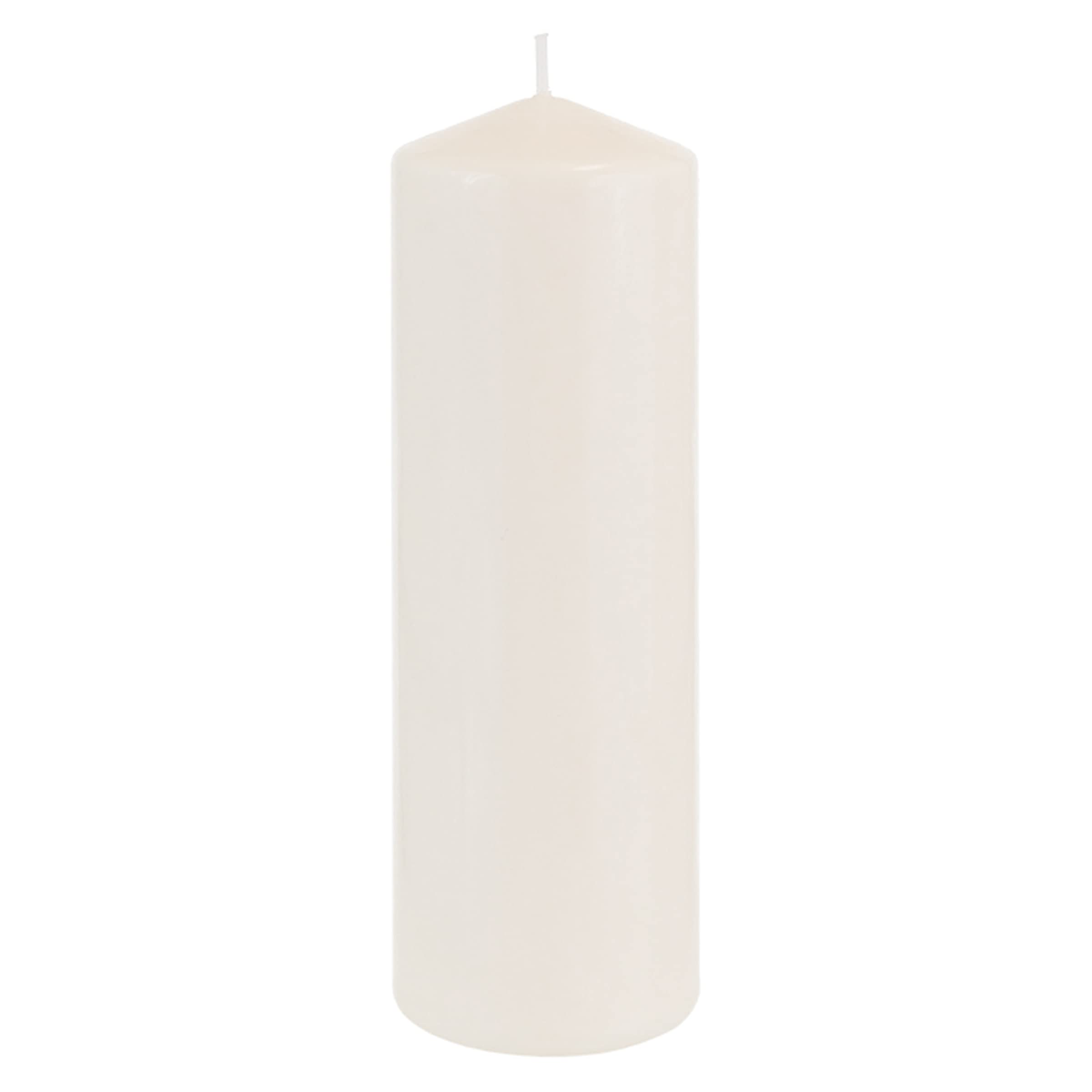 Premium Unscented Ivory Pillar Candle - 3