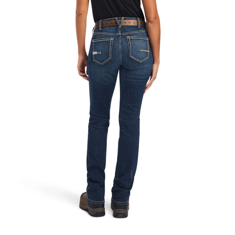 Ariat Women's Rebar Riveter Straight Leg Jeans - Comfortable Denim Pants for Cowgirl, Riding & Western Fashion | Perfect for Ranch Work, Horseback Riding & Casual Wear