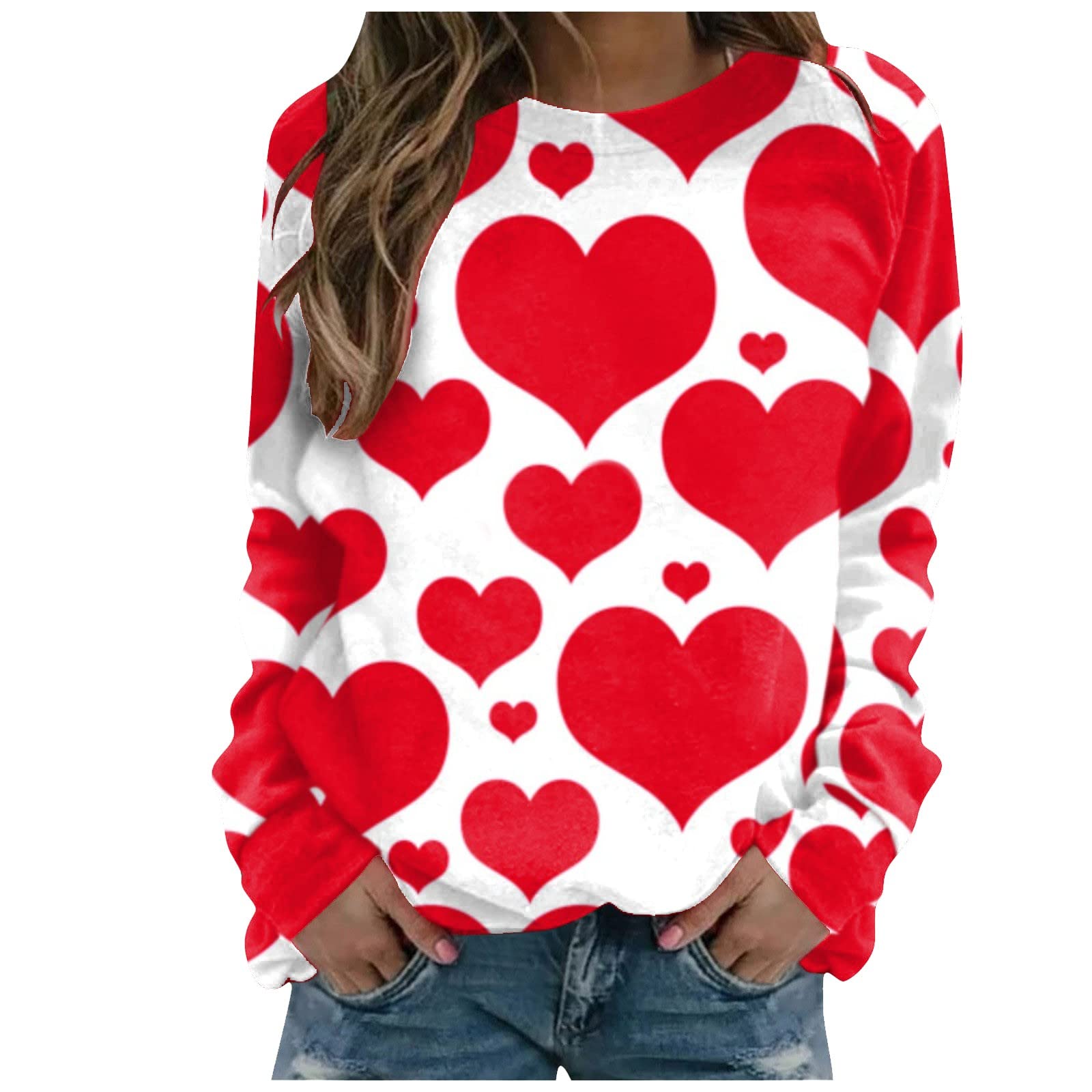 Women's Casual Long Sleeve Color Block Pullover Sweatshirt - Loose Fit Comfortable Tops for Everyday Wear | Perfect for Work, Travel & Relaxing Outfits
