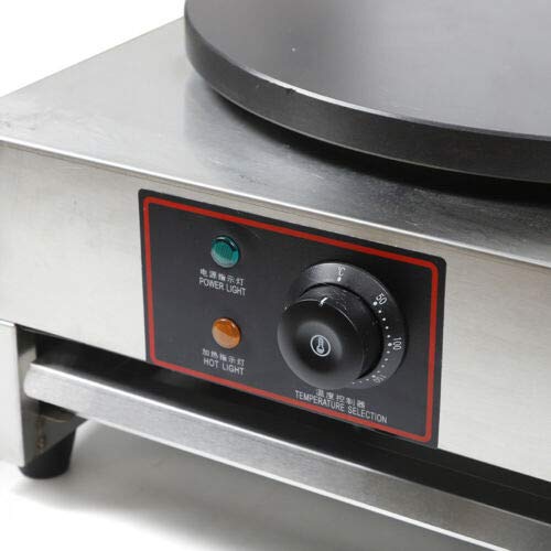 3KW Commercial Electric Double Crepe Maker Machine - Stainless Steel Pancake Baker with Adjustable Temperature (50°C-300°C) | Non-Stick Countertop Griddle for Restaurants, Cafes & Home Breakfast Cooking