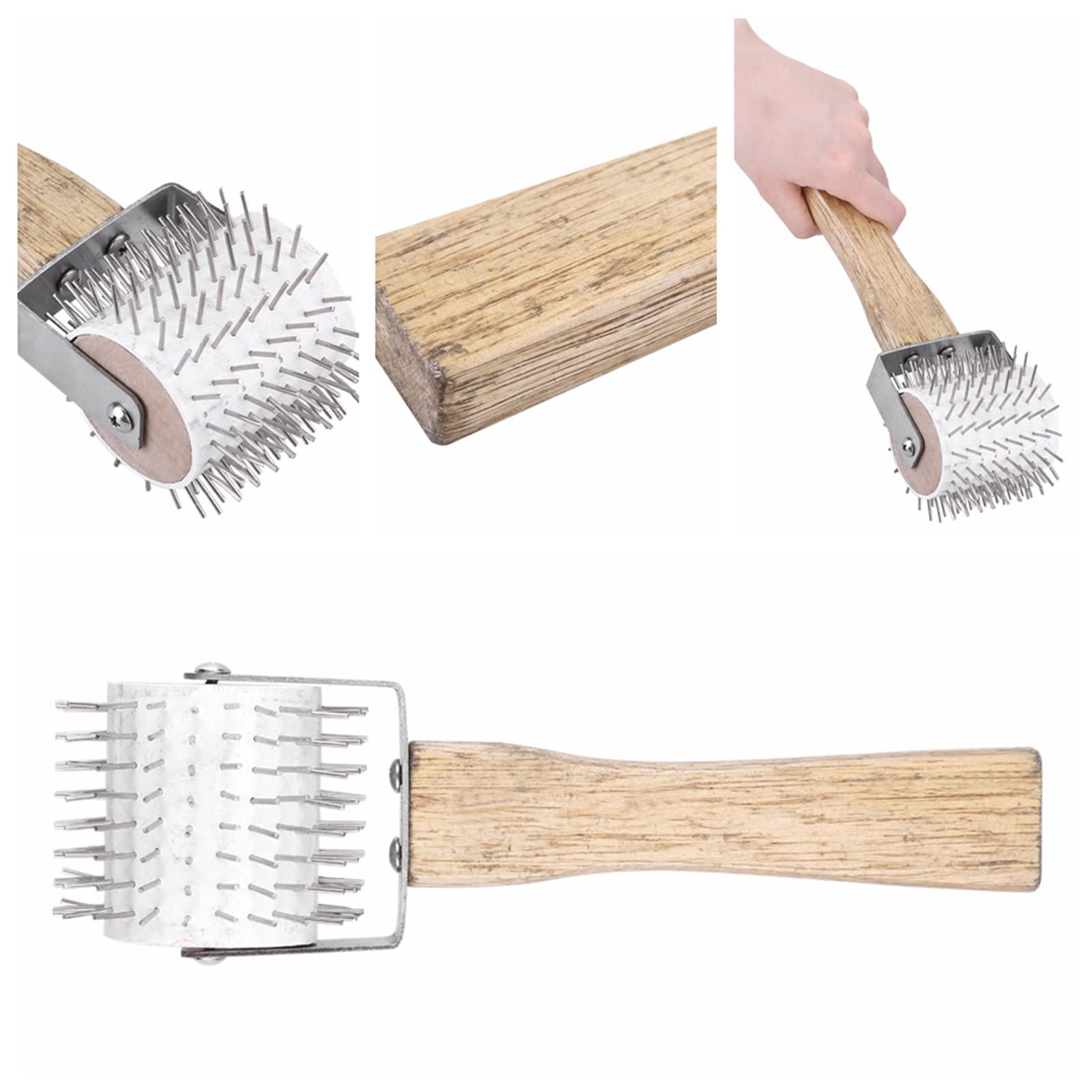 Beekeeping Honey Extractor Tool - Plastic Decapper Roller with Wooden Handle for Uncapping Honeycomb | Essential Beekeeper Equipment for Harvesting Pure Honey | Perfect for Home Beekeepers & Commercial Apiaries