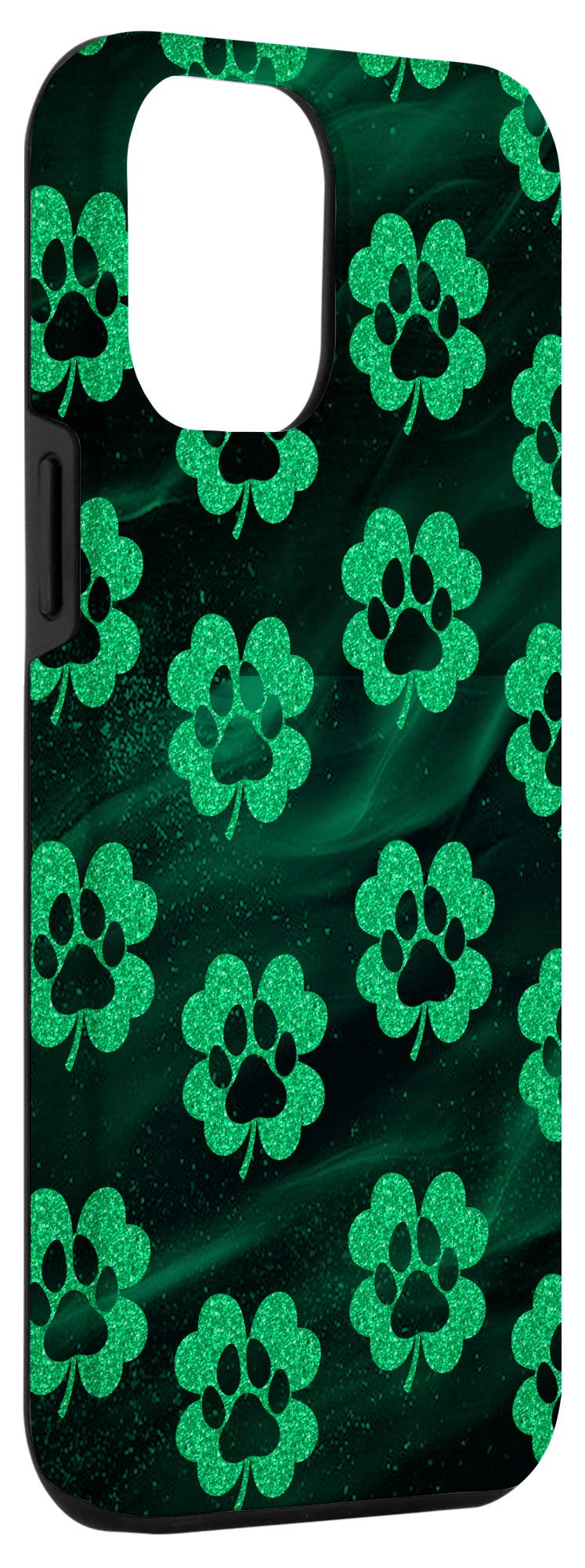 iPhone 12 Pro Max Case - Green Shamrock & Dog Paw Design | Protective Cover for St. Patrick's Day | Perfect for Daily Use, Parties & Festive Celebrations