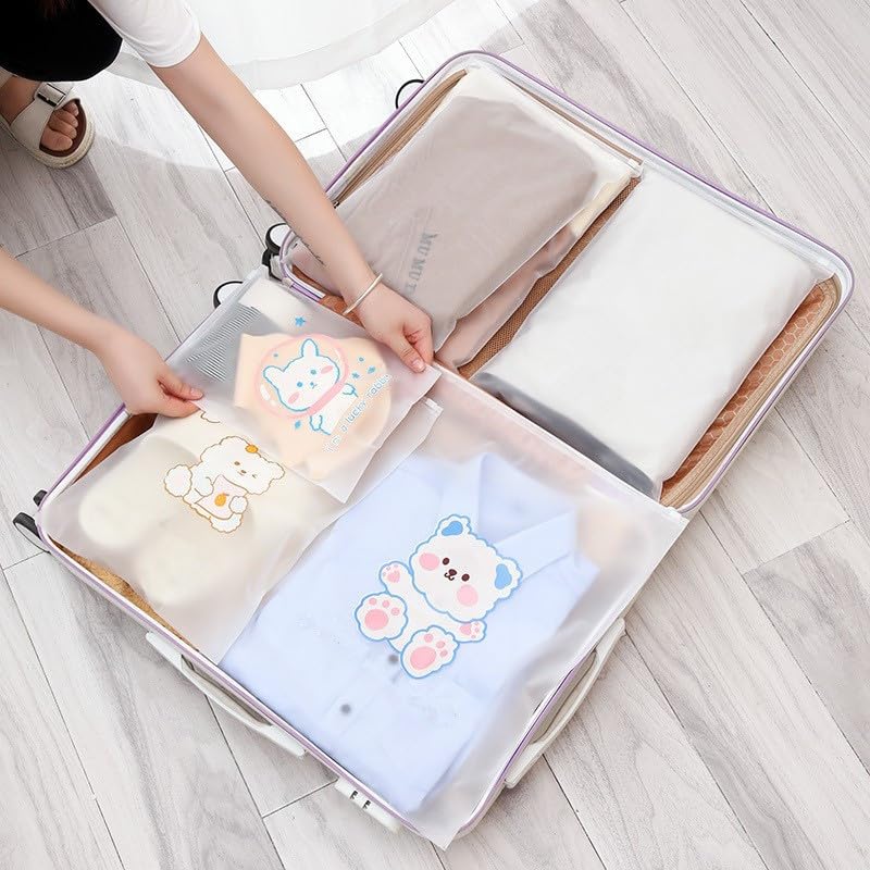100 Pcs 6x8 Inch Resealable Ziplock Plastic Storage Bags - Small Zipper Packaging Bags for Makeup, Toiletries, Underwear & Organizing Jewelry, Crafts, Snacks - Durable Poly Bags for Home, Travel & Retail Use