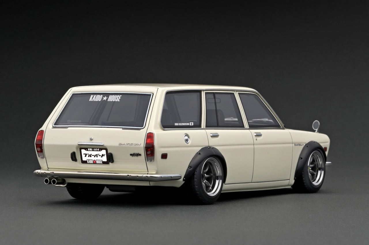 1:18 Scale Datsun Bluebird 510 Wagon Diecast Model Car - KAIDO HOUSE White Collectible for Car Enthusiasts | Perfect for Display, Gifts & Racing Collections