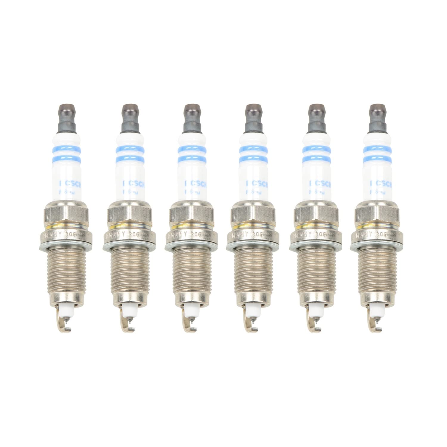 Bosch OE Fine Wire Set - 6 Double Platinum Spark Plugs for Chrysler, Dodge, VW V6 Engines - Improve Engine Performance & Fuel Efficiency for Sedans, SUVs & Trucks