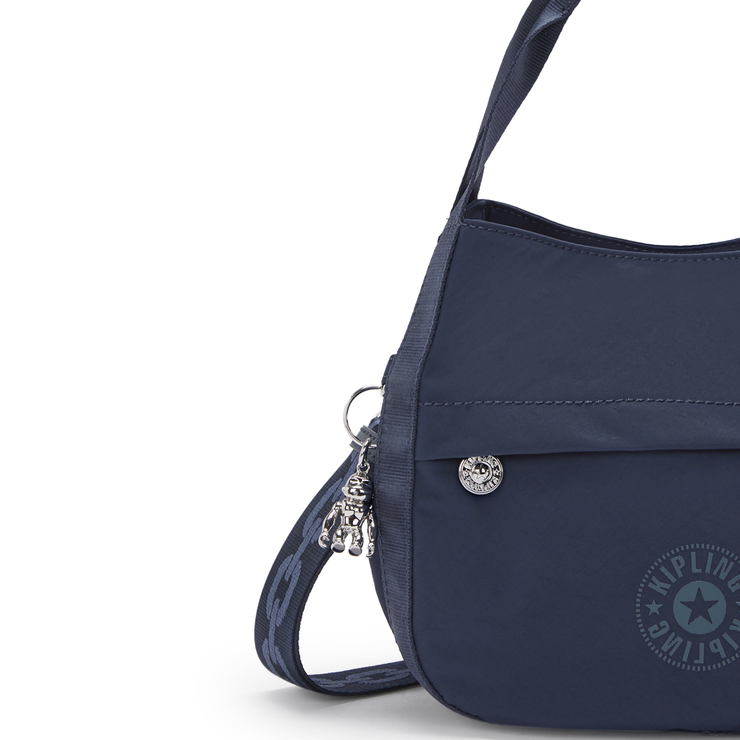 Kipling Bahar Satin Shoulder Bag for Women - Lightweight Crossbody Purse with Adjustable Strap, Endless Blue F24 - Perfect for Work, Travel & Everyday Use