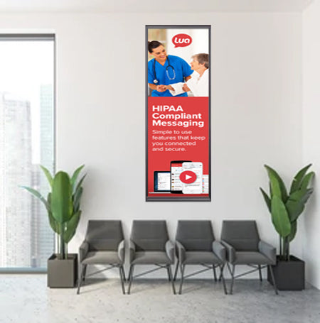 36x96 Large Black Poster Frame - Wide Face Wall Display with Swing Hanger for Art, Photos, and Posters - Perfect for Home, Office, or Gallery Decor