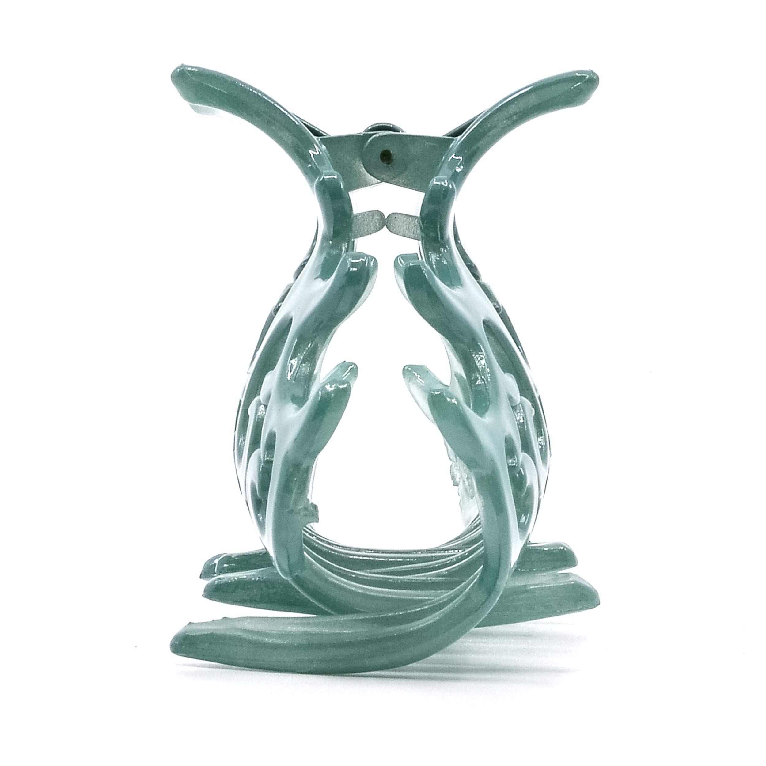 Camila Paris CP2403 French Hair Clip for Women - Large Green Antique Hair Claw Clip | Durable Fashion Hair Accessories for Women & Girls | Made in France | Perfect for Weddings, Parties & Everyday Styling