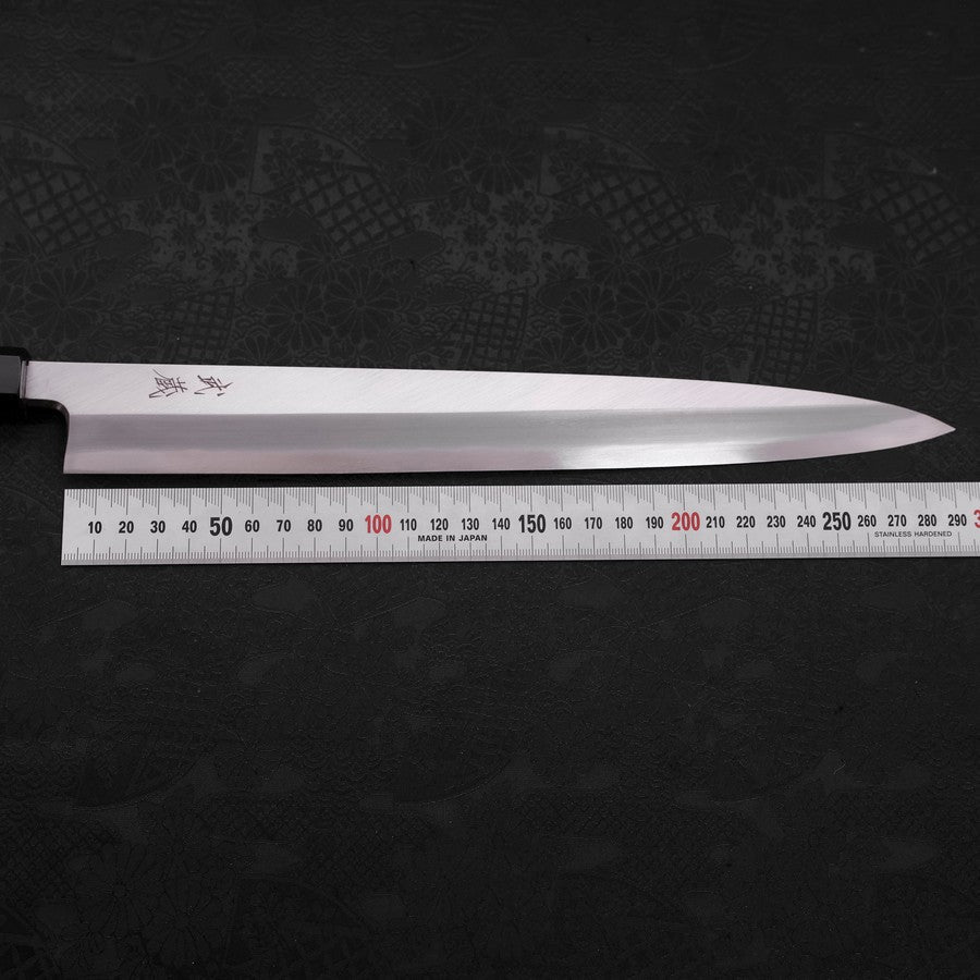 Premium Yanagiba Sushi Knife - AUS 10 High-Carbon Steel Blade, Polished Finish with Buffalo & Wenge Wood Handle (300mm) - Perfect for Sushi Chefs & Japanese Cuisine Lovers