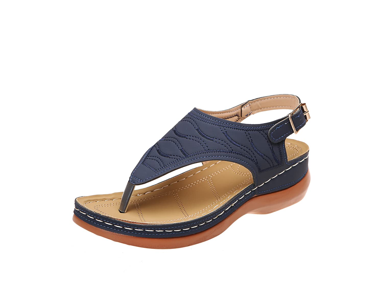 KnjoFly Dimleen Orthopedic Sandals for Women - Comfortable Breathable Vintage Slippers with Arch Support | Perfect for Plantar Fasciitis, Flat Feet & Everyday Wear