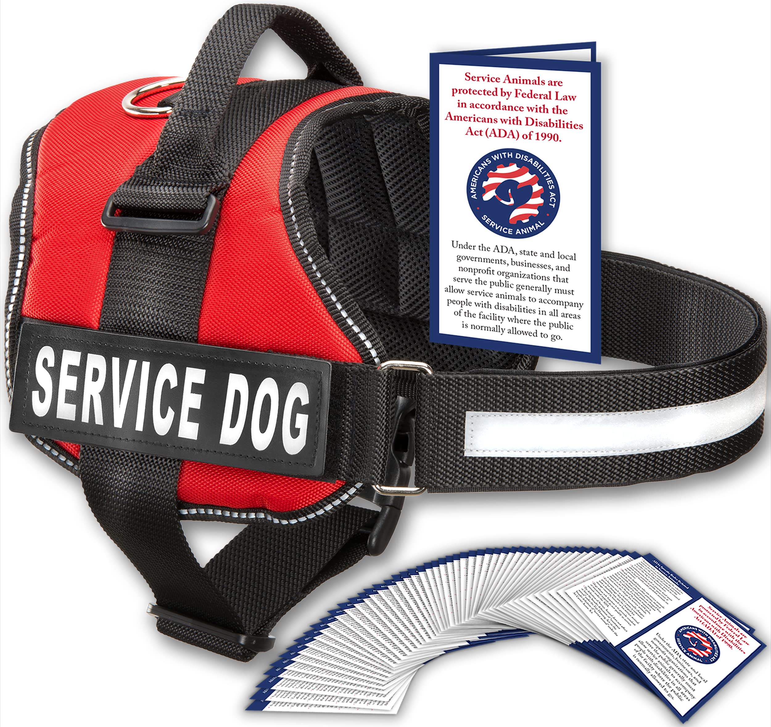 Industrial Puppy Service Dog Vest with Handle - No Pull Harness for Large Dogs, ESA & Working Dogs - Adjustable Fit, Reflective Straps, Removable Patches - Training Vest for Small to XL Breeds - Perfect for Service Work, Therapy Dogs & Outdoor Adventures