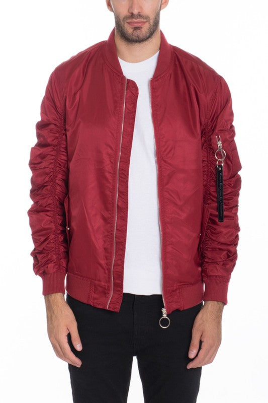 Weiv Men's Casual MA-1 Flight Bomber Jacket with Lining - Lightweight, Stylish Outerwear for Everyday Wear & Travel