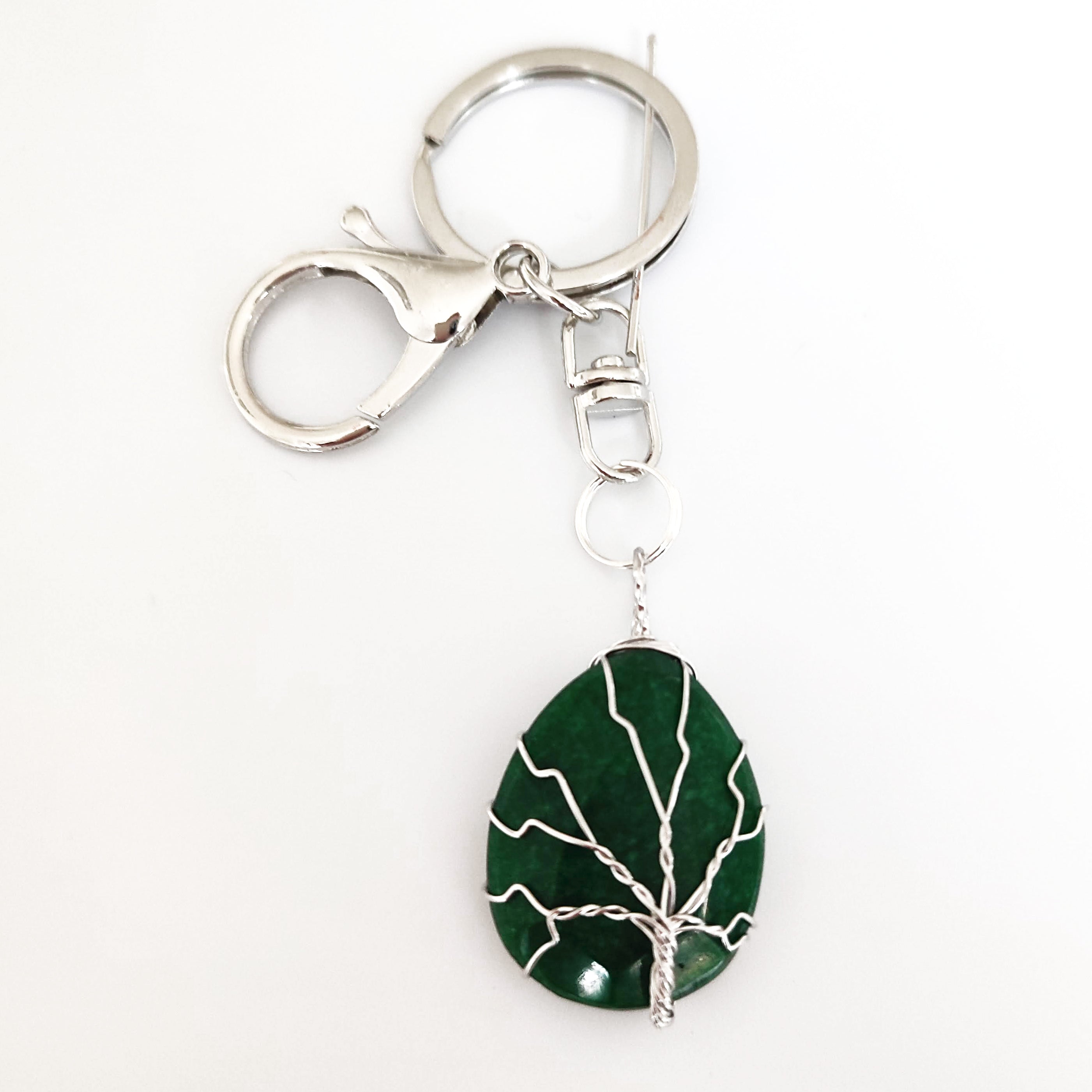 Twisted Tree of Life Keychain - Green Handmade Celtic Jewelry for Women & Men | Perfect for House Keys, Car Keys & Gifts