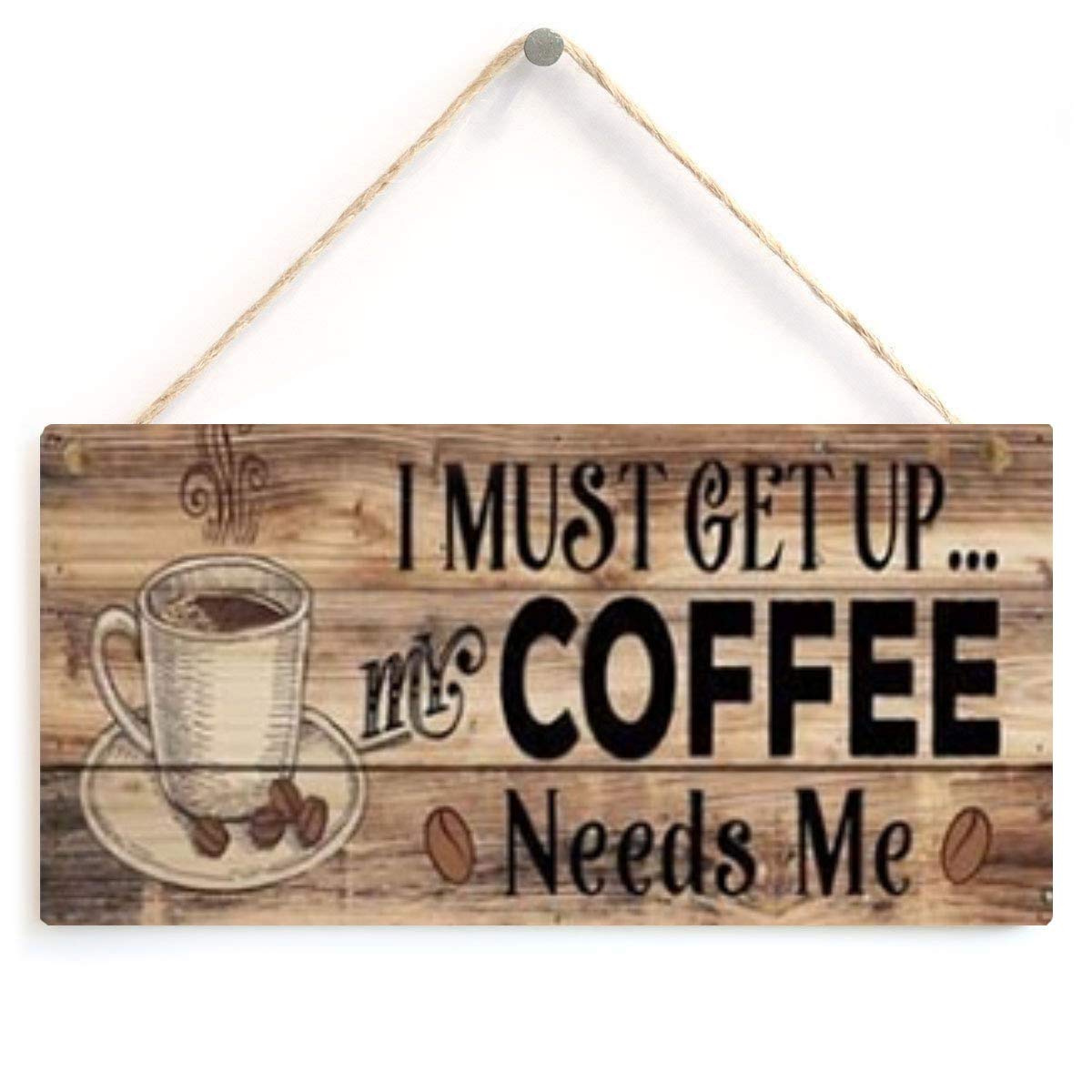 LWF Sweet Kitchen Decor Coffee Sign - 'Good Coffee Good Friends' Farmhouse Wall Art for Coffee Lovers - Perfect for Home, Cafe, and Office Decor