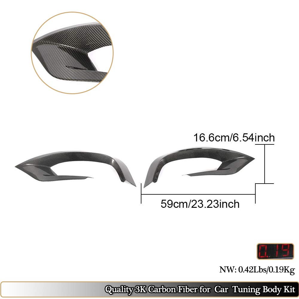 MCARCAR Carbon Fiber Front Bumper Canard Vents for Mercedes Benz S Class W222 (2014-2017) - S400 S550 S600 Sport Sedan Pre-facelift - 2pcs Air Intake Scoop Grille Trim - Enhances Aerodynamics & Sporty Look - Perfect for Car Enthusiasts & Performance Upgrades