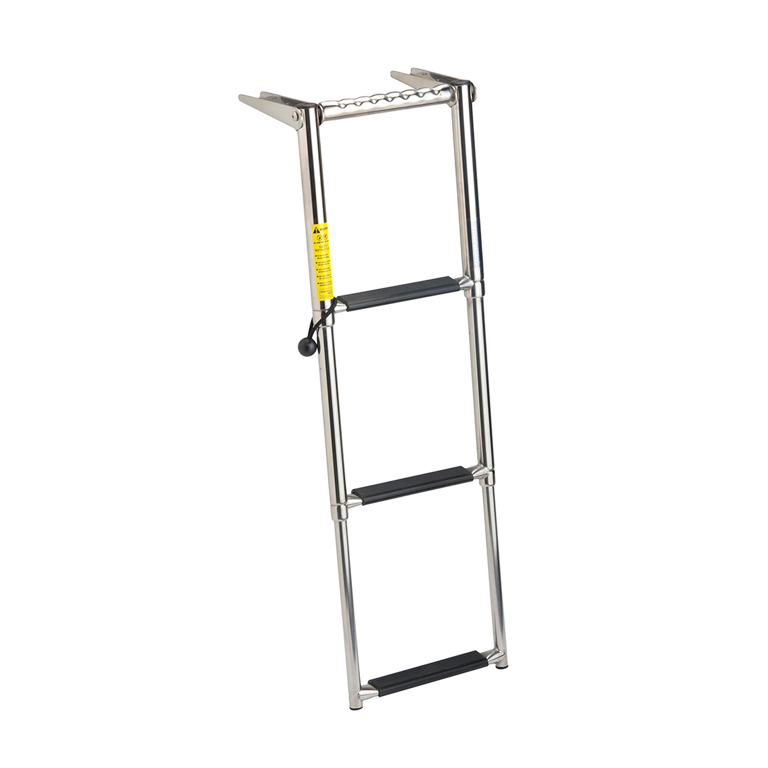 Garelick Eez-In Over Platform Telescoping Ladder - 3 Step Folding Ladder for RV, Boat & Truck Access | Heavy Duty Aluminum Extension Ladder for Outdoor & Indoor Use