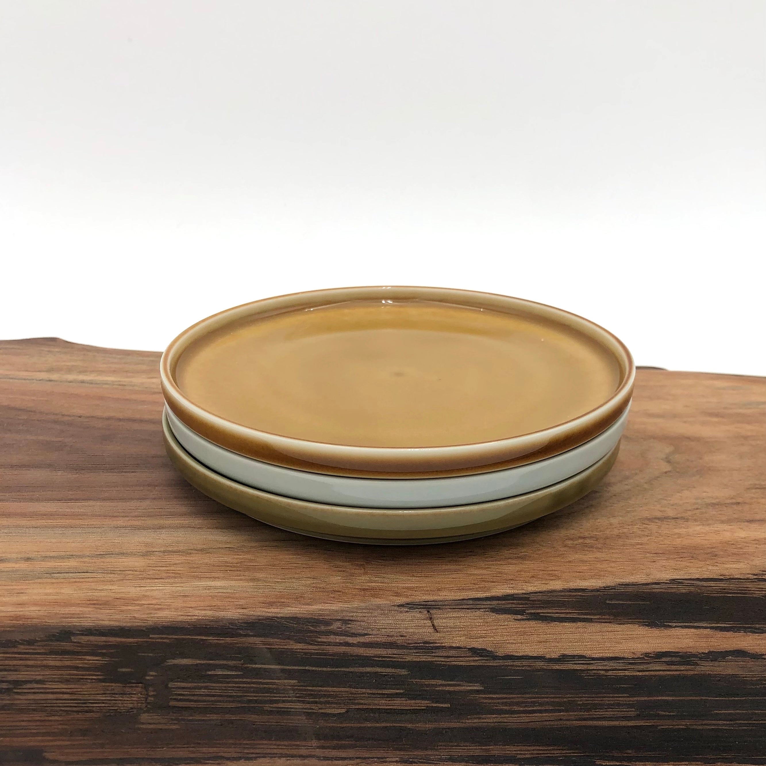 TRIPWARE Japan Recycled Stoneware Ceramic Medium Flat Dish - Eco-Friendly Dinner Plate Set for Sushi, Appetizers & Desserts (Assorted Colors) - Perfect for Japanese Cuisine, Party Serving & Home Dining