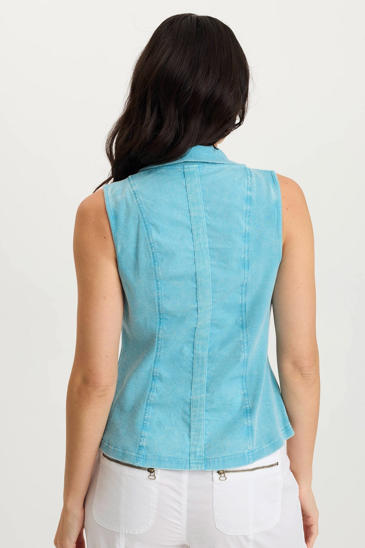 Shelton Men's Poplin & Ribbed Zipper Pocket Vest - Lightweight Layering Piece for Business Casual & Outdoor Wear