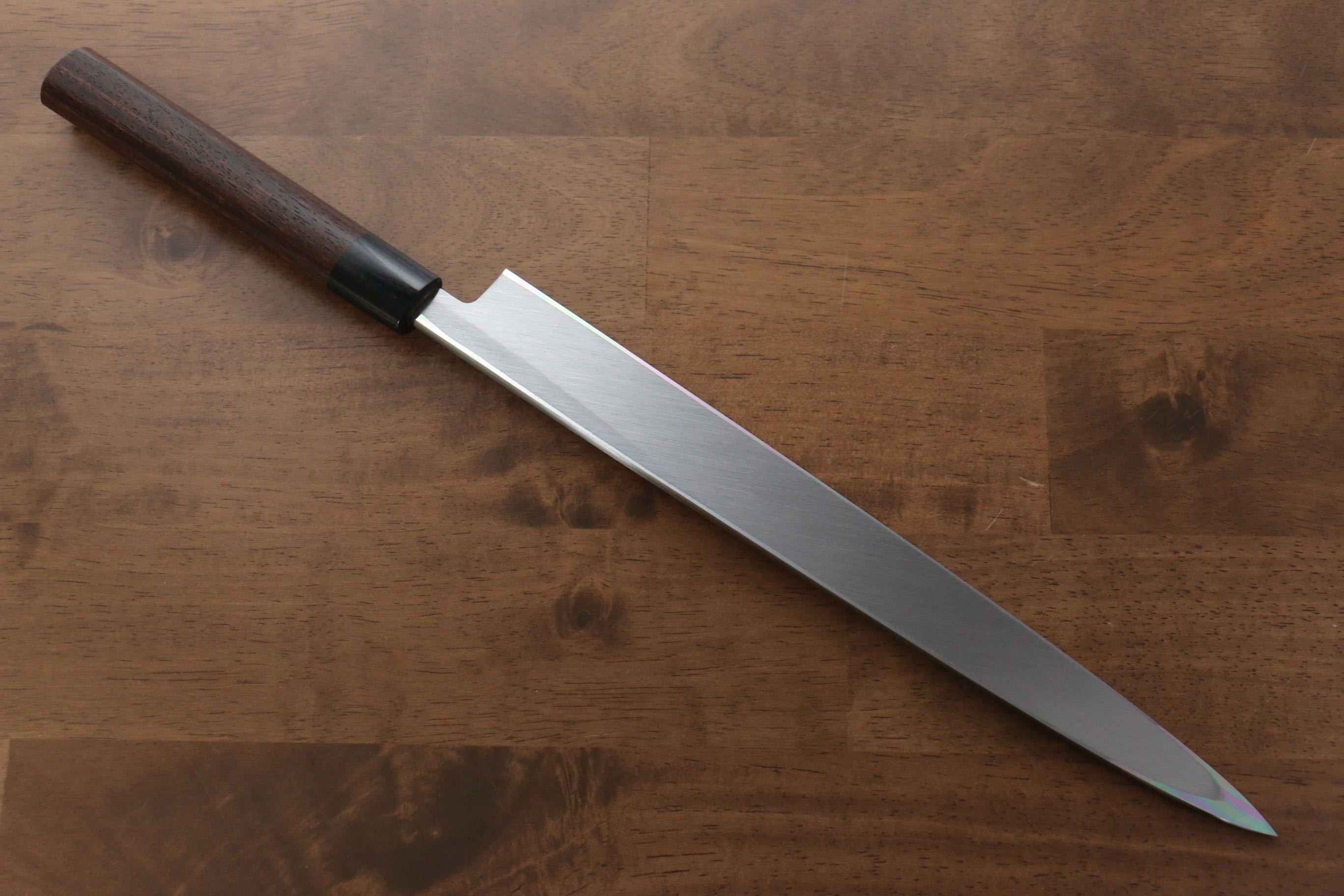 Premium Jikko White Steel No.2 Yanagiba Sushi Knife 300mm - Japanese Shitan Handle - Professional Sashimi & Sushi Chef's Knife for Precision Cutting & Food Presentation