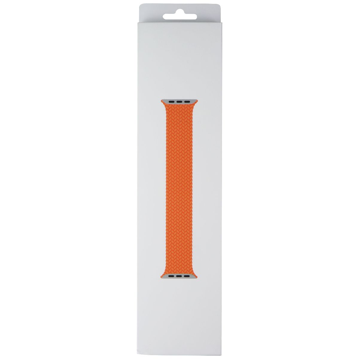 Apple Watch 45mm Braided Solo Loop Band - Compatible with 49mm, 46mm, 45mm & 44mm Models - Bright Orange Sport Strap - Size 3 - Perfect for Running, Workouts & Everyday Wear