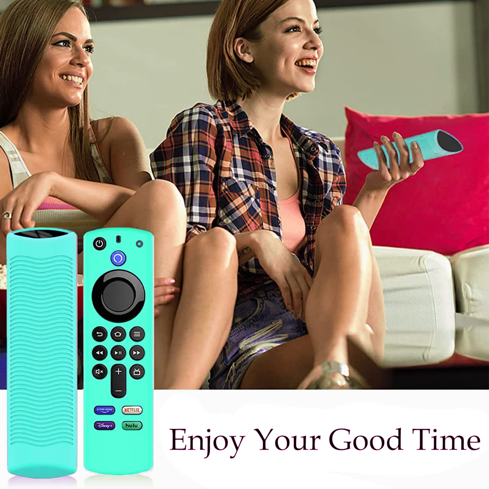 Fire TV Stick Remote Cover for 4K & 4K Max - Silicone Case with Lanyard - Perfect for Home Entertainment