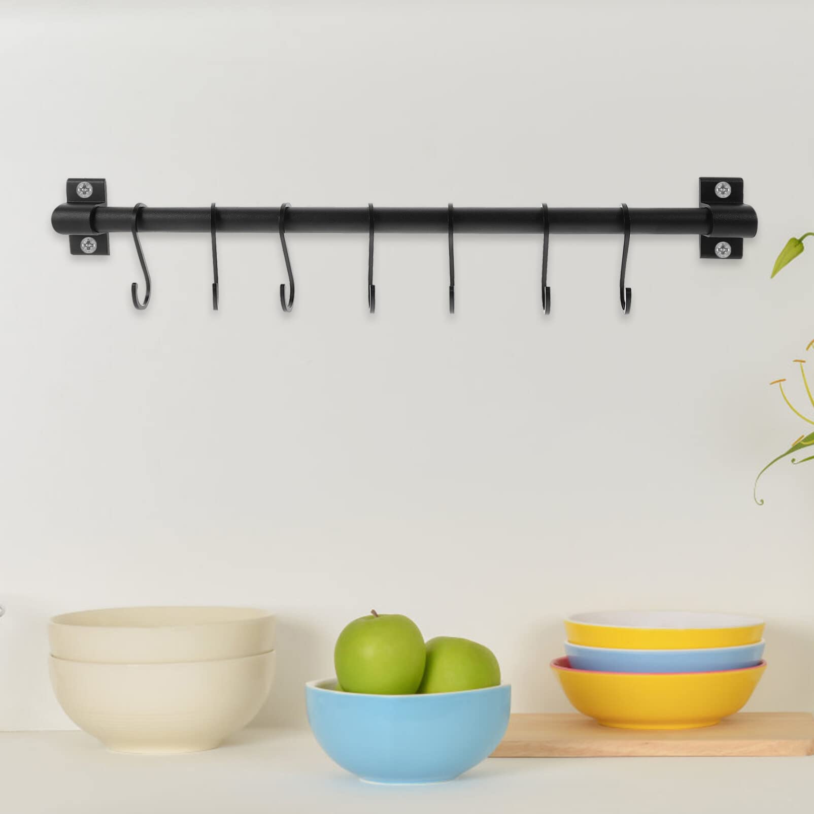 Alipis 10-Pack Aluminum Bathroom & Kitchen Storage Organizer Set - Multi Hook Hanger Rack for Towels, Utensils, Pans & Mugs - Space Saving Cabinet Organizer for Bathroom, Kitchen & Pantry (Perfect for Small Spaces & Home Organization)