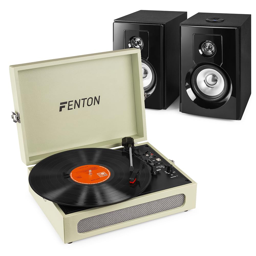 Fenton RP118C Green Briefcase Record Player with Bluetooth, SHF404B 4